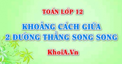 Tính khoảng cách giữa 2 đường thẳng song song trong không gian Oxyz và bài tập - Toán lớp 12